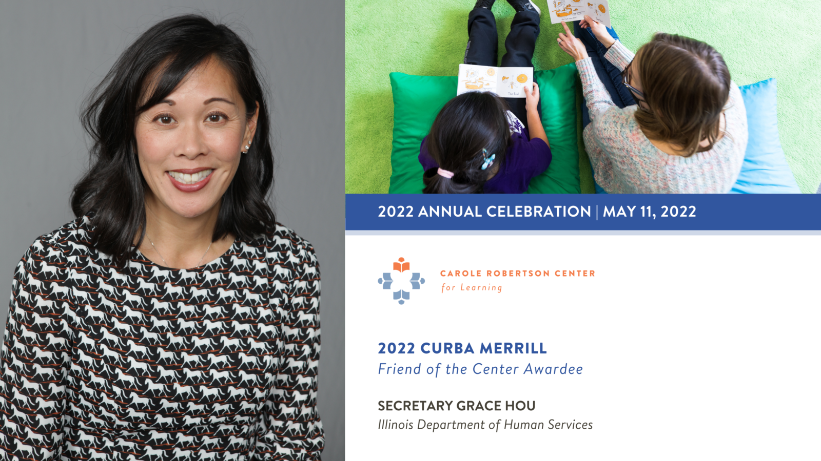 The Carole Robertson Center Recognizes Secretary Grace Hou as 2022 Curba Merrill Friend of the Center Awardee