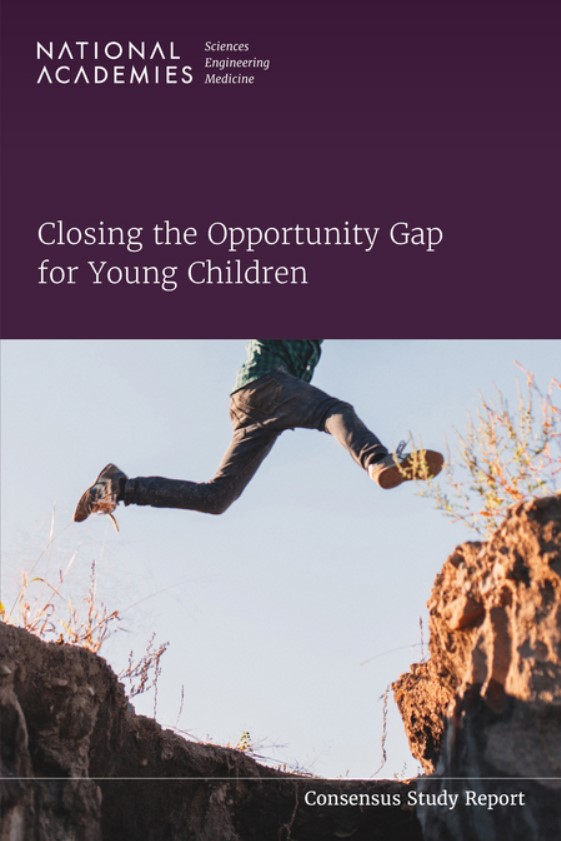 closing the opportunity gap report book cover Academic report cover purple with image
