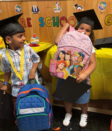 Pre-K Graduation (4) backpacks ready for our school-aged children